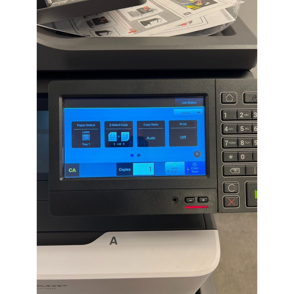 Sharp MX-C507F Desktop Multi-Function Printer Copier Scanner Fax With Stand