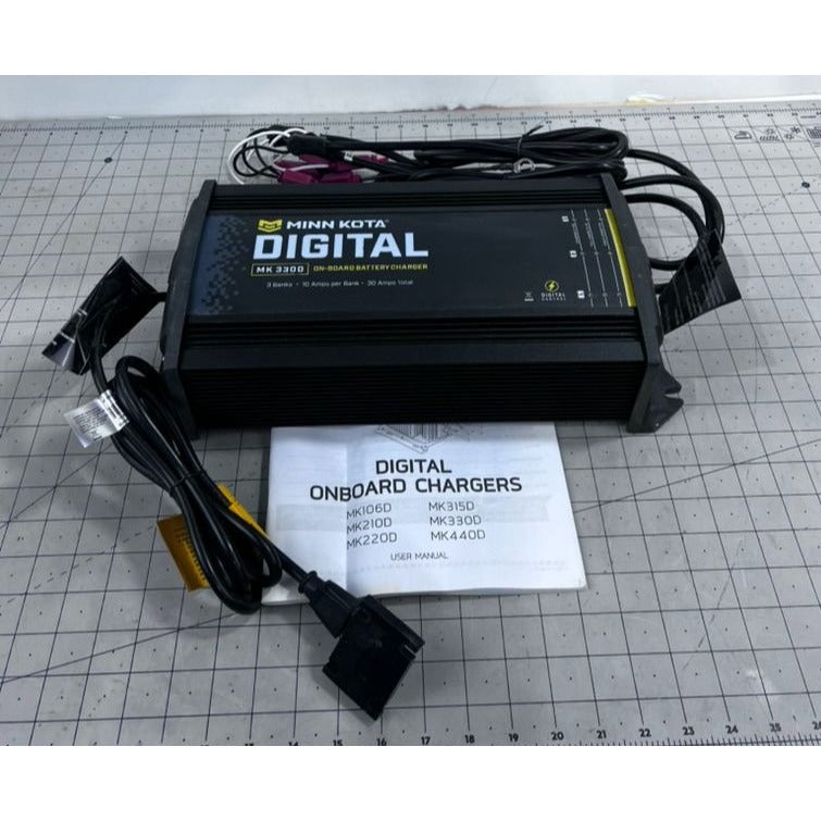Minn Kota MK 330D Digital On-Board Battery Charger 3 Bank 10 Amps Per Bank