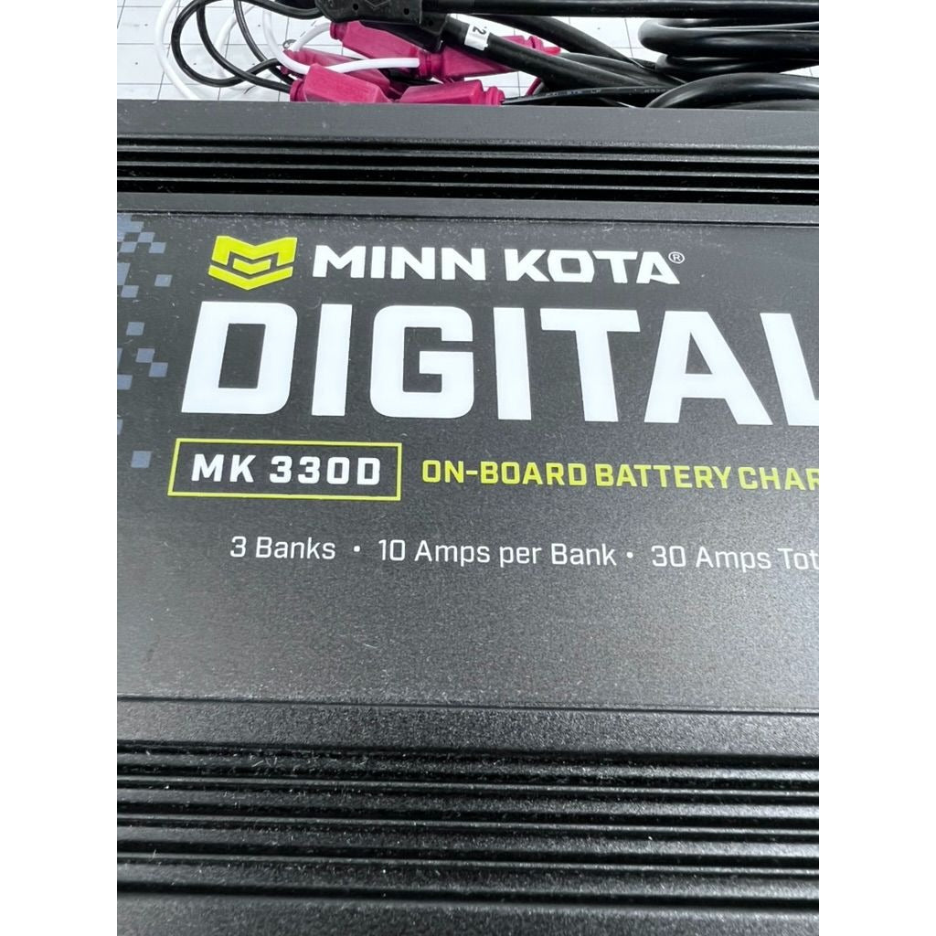 Minn Kota MK 330D Digital On-Board Battery Charger 3 Bank 10 Amps Per Bank