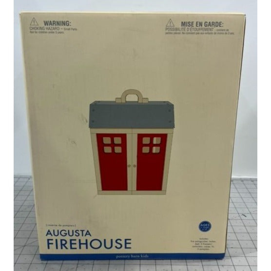 Pottery Barn Kids Augusta Firehouse Playset All Wood NIB New