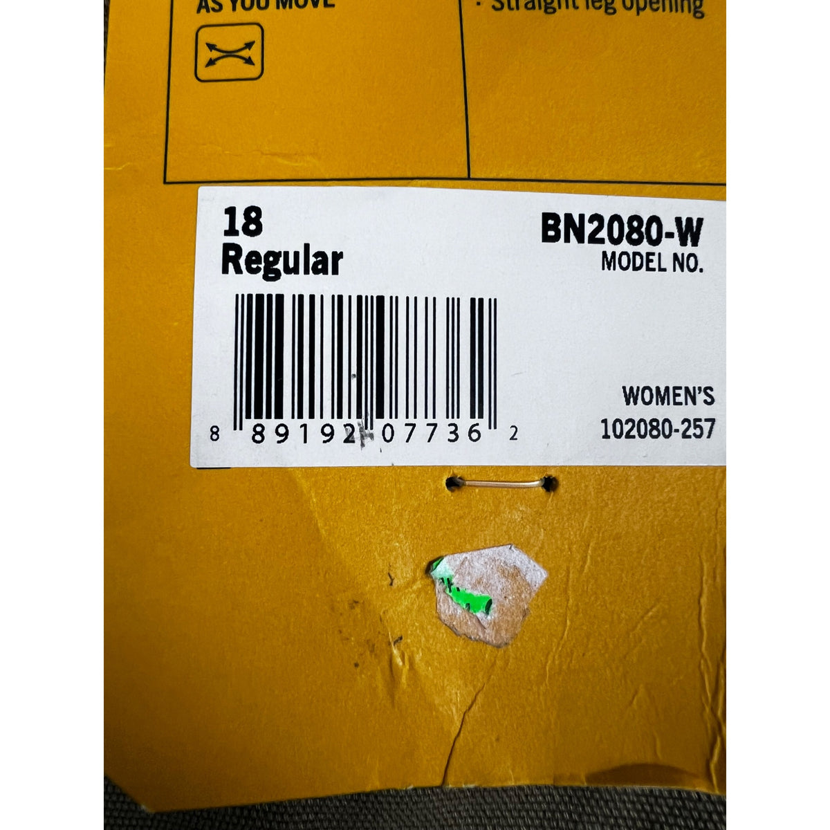 Rugged Flex Loose Fit Crawford Work Pants Women’s Yukon Sz 18 Reg BN2080-W