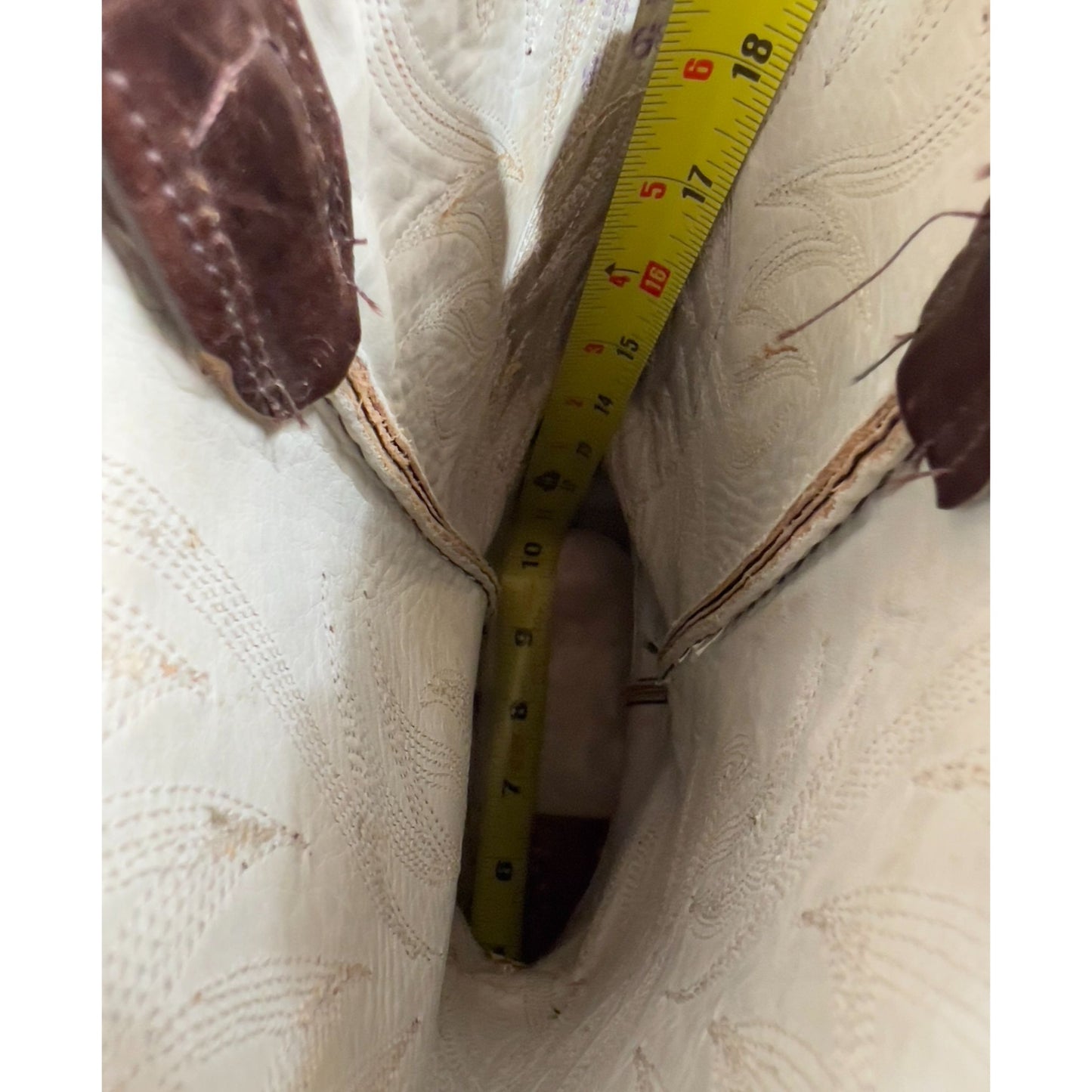 Vintage Dan Post Western Cowboy Boots Leather Sole Men's Size 8 Brown & Tan