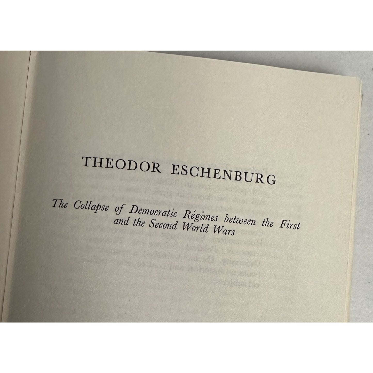 The Road To Dictatorship Germany 1918-1933 Oswald Wolff 1964 Hardcover Fine Condition