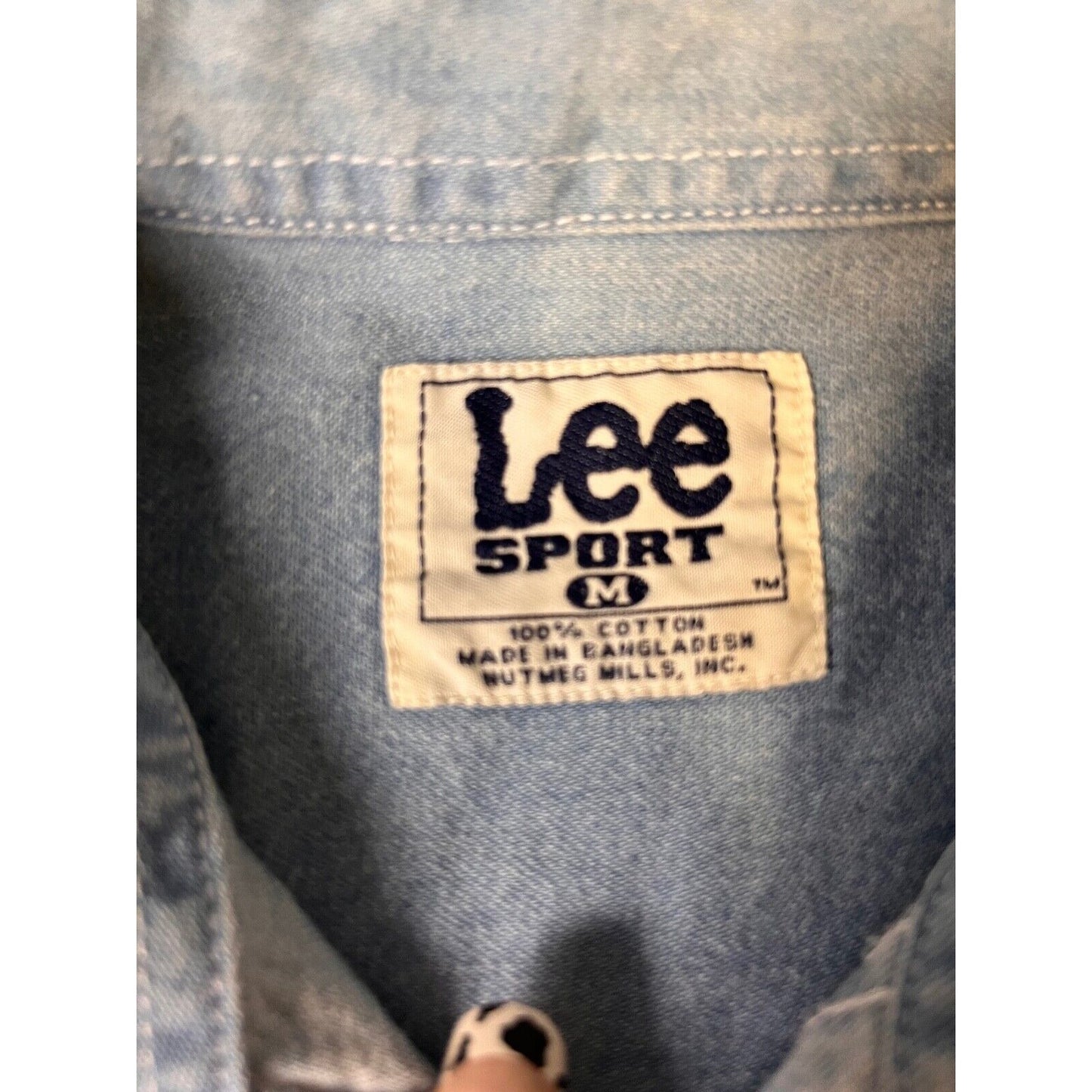 Vintage Lee Sports NBA 1997 Western Conference Jazz Denim Shirt Men's Sz. M COA