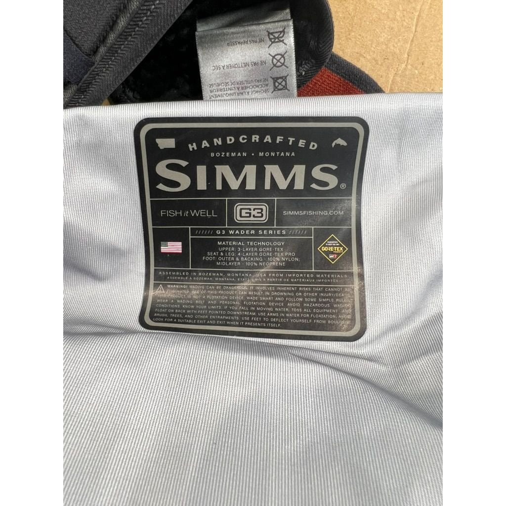 Men's Simms G3 Stockingfoot Guide Waders Adult 9-11 Gunmetal New