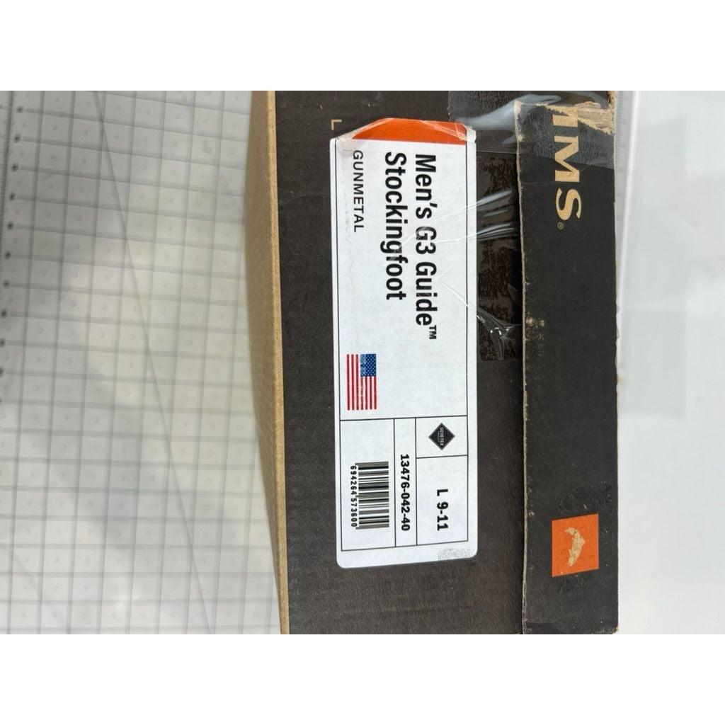 Men's Simms G3 Stockingfoot Guide Waders Adult 9-11 Gunmetal New