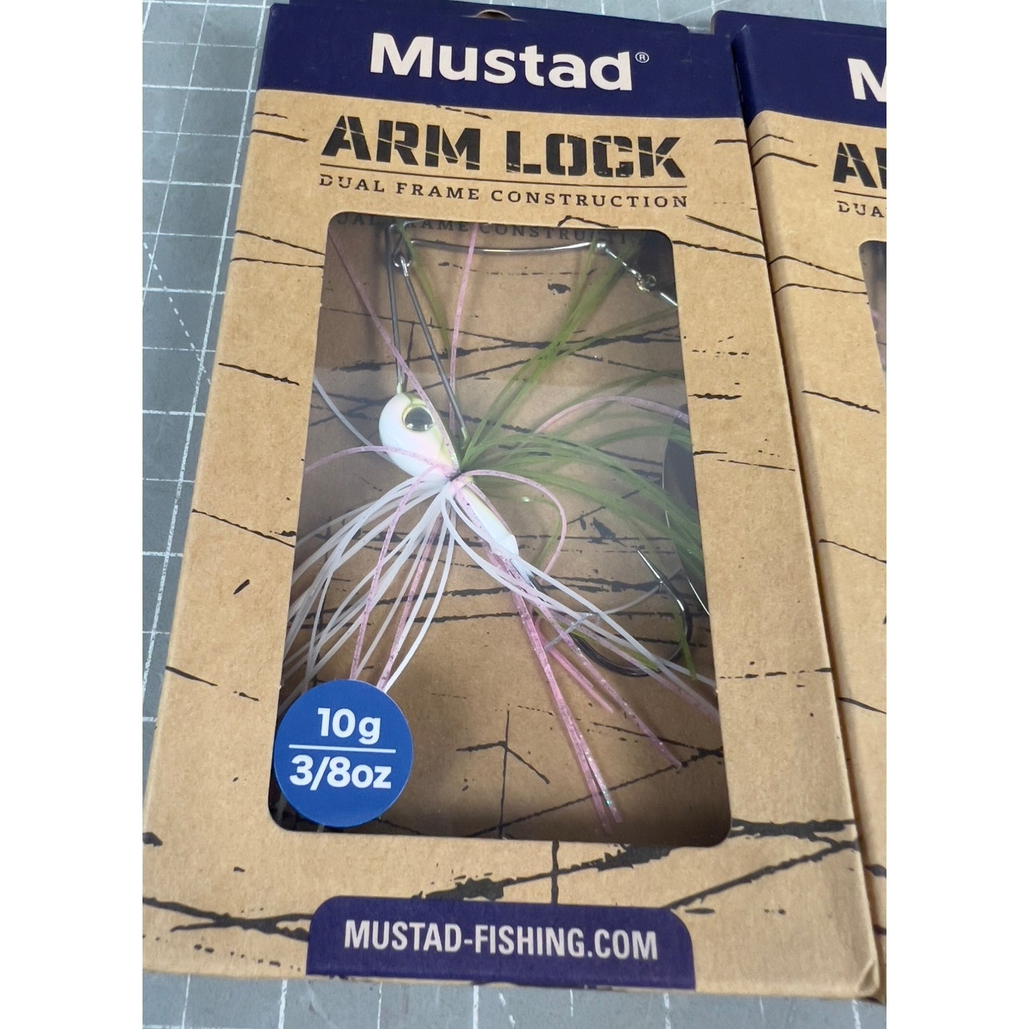 Mustad Arm Lock Spinner Bait 10g 3/8oz Wakasagi Dual Frame  Lot 3 Fishing Lures