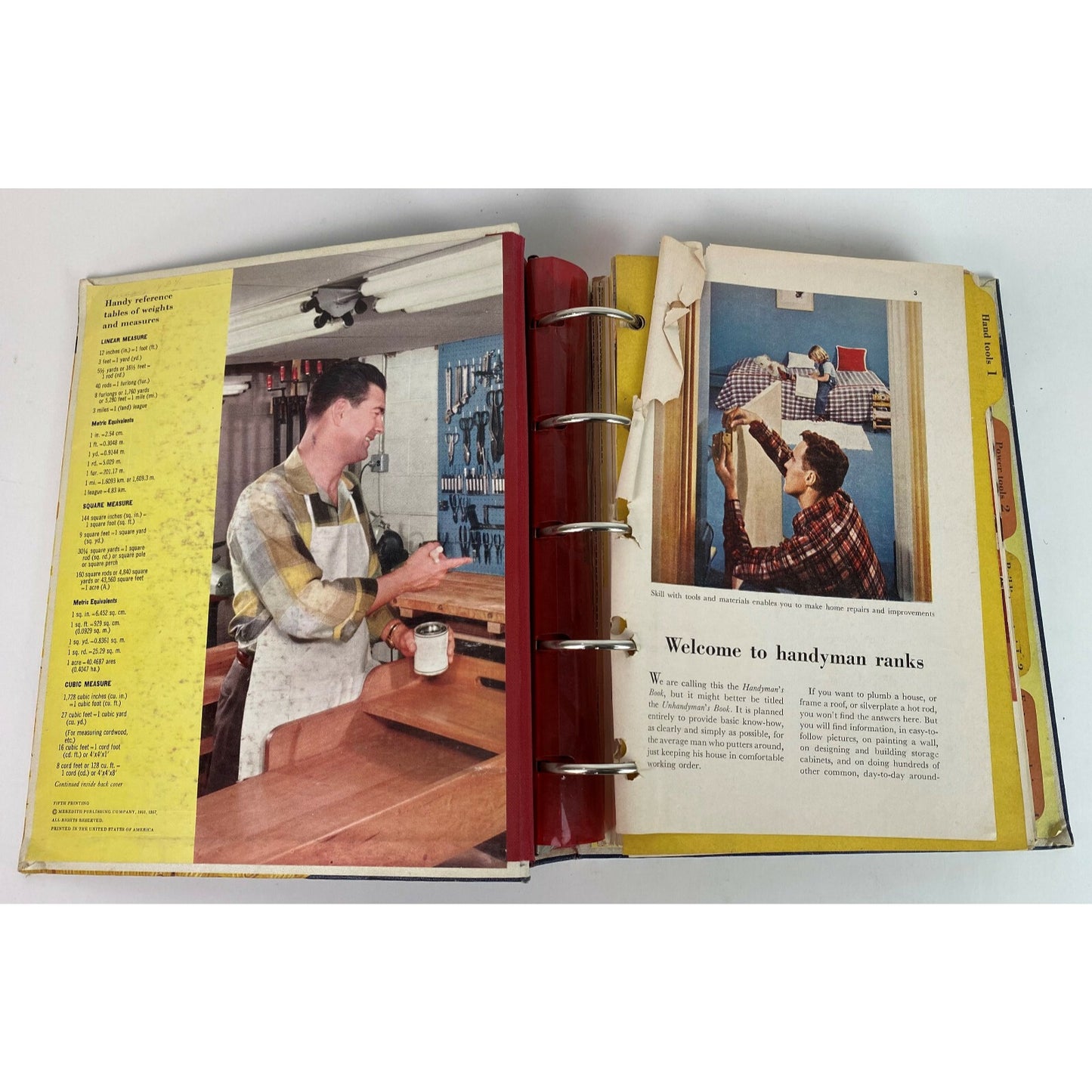 Vintage Better Homes & Gardens Handymans Book 1957 Looseleaf Edition