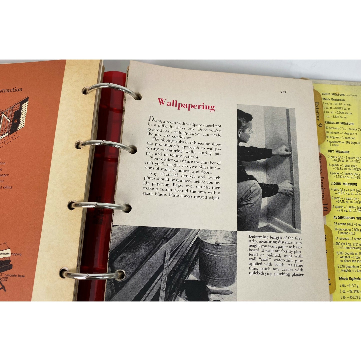 Vintage Better Homes & Gardens Handymans Book 1957 Looseleaf Edition