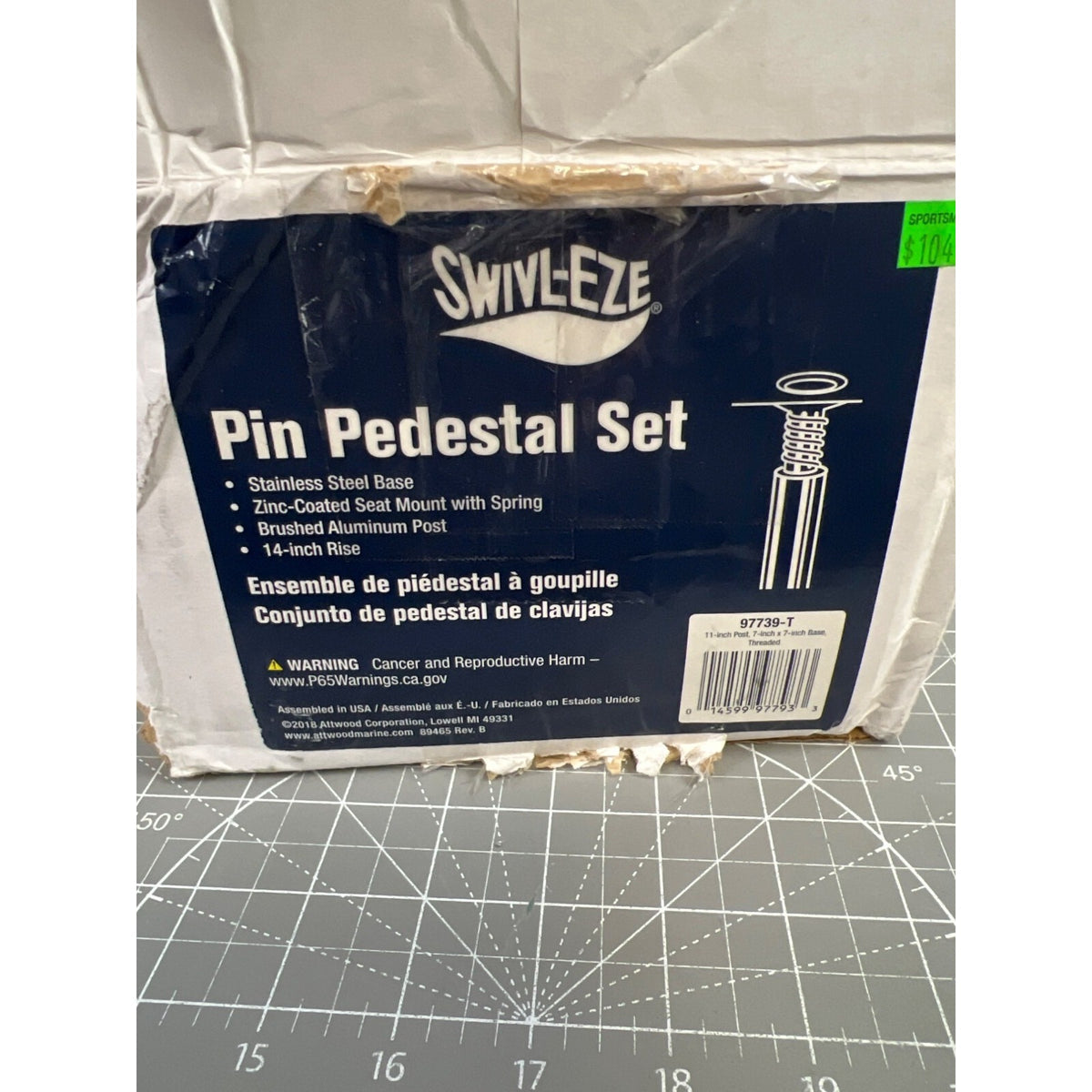Attwood 11" Spring-Loaded Pedestal Package | for Boats | New