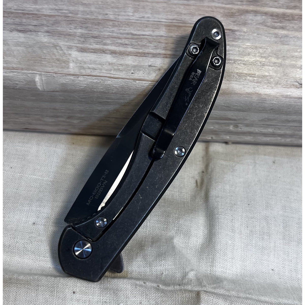 Bear Ops Rancor VIII MC-800-TI-S Folding Knife S35VN Blade Titanium Handle USA