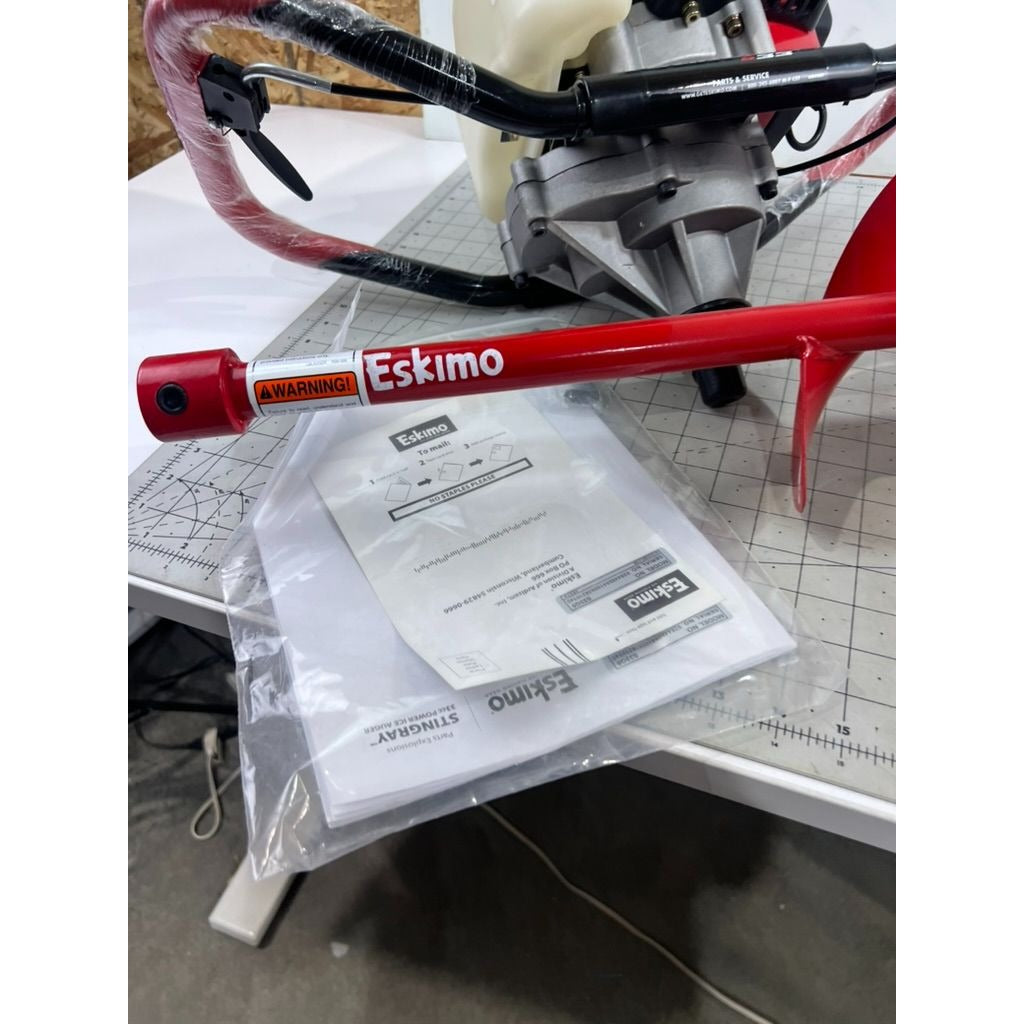 Eskimo Stingray Gas Power Ice Fishing Auger 8” New  33cc