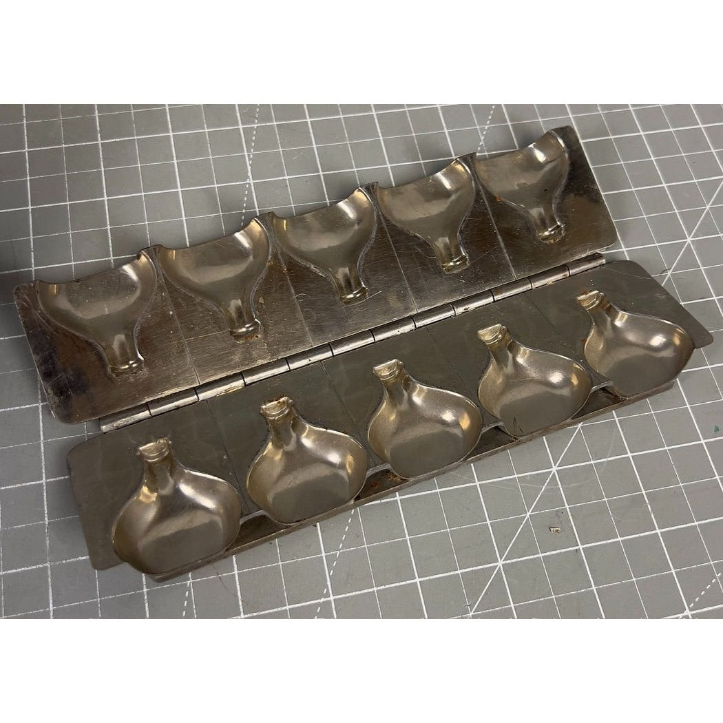 Laurosch Schwabisch GMUND Antique Chocolate Candy Mold 4122 Metal Hinged Design