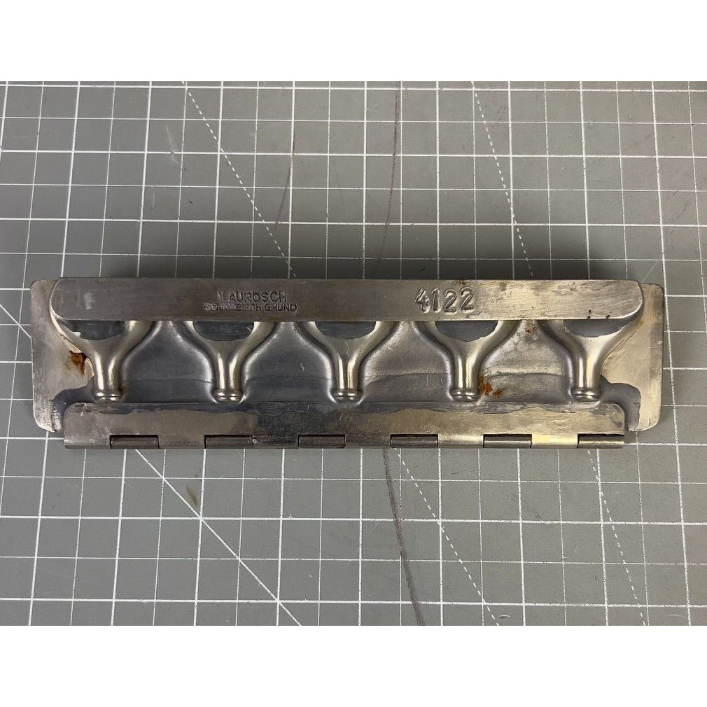Laurosch Schwabisch GMUND Antique Chocolate Candy Mold 4122 Metal Hinged Design