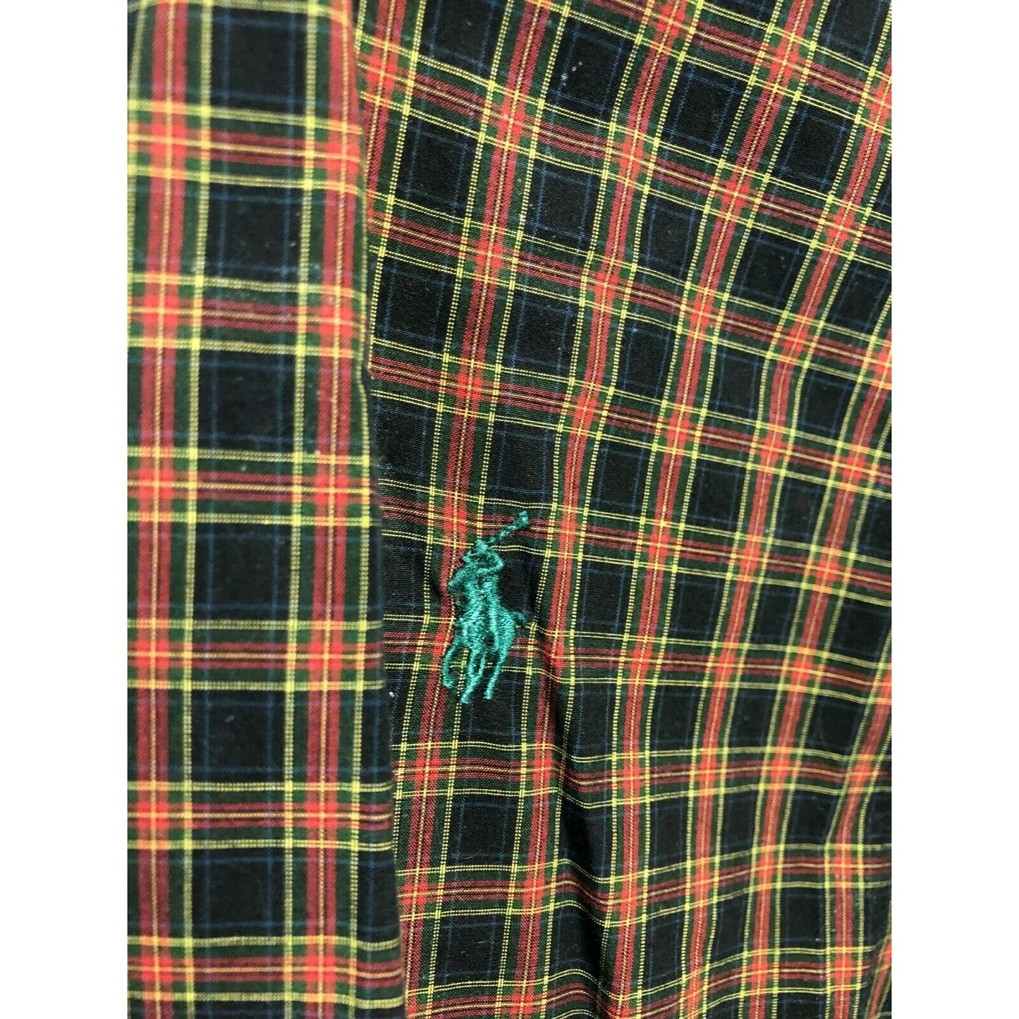 Ralph Lauren Men's XL Multicolor Plaid Button-Down Shirt 100% Cotton Long Sleeve