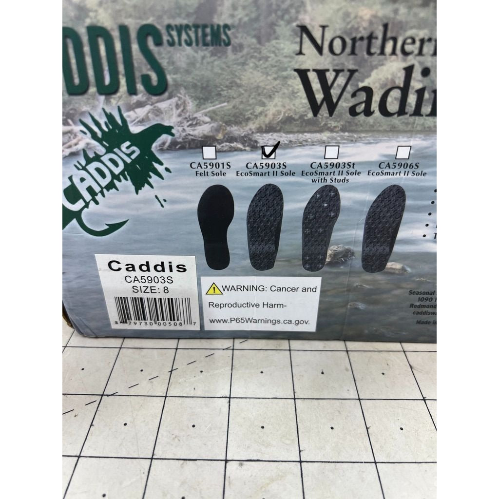Caddis Northern Guide Ultra Lite Wading Shoes Men’s Size 8 Tan & Black With Box