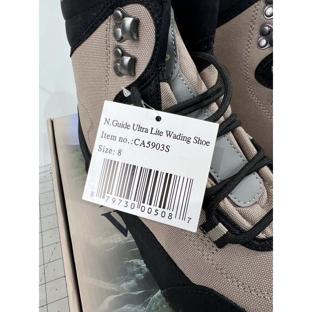 Caddis Northern Guide Ultra Lite Wading Shoes Men’s Size 8 Tan & Black With Box