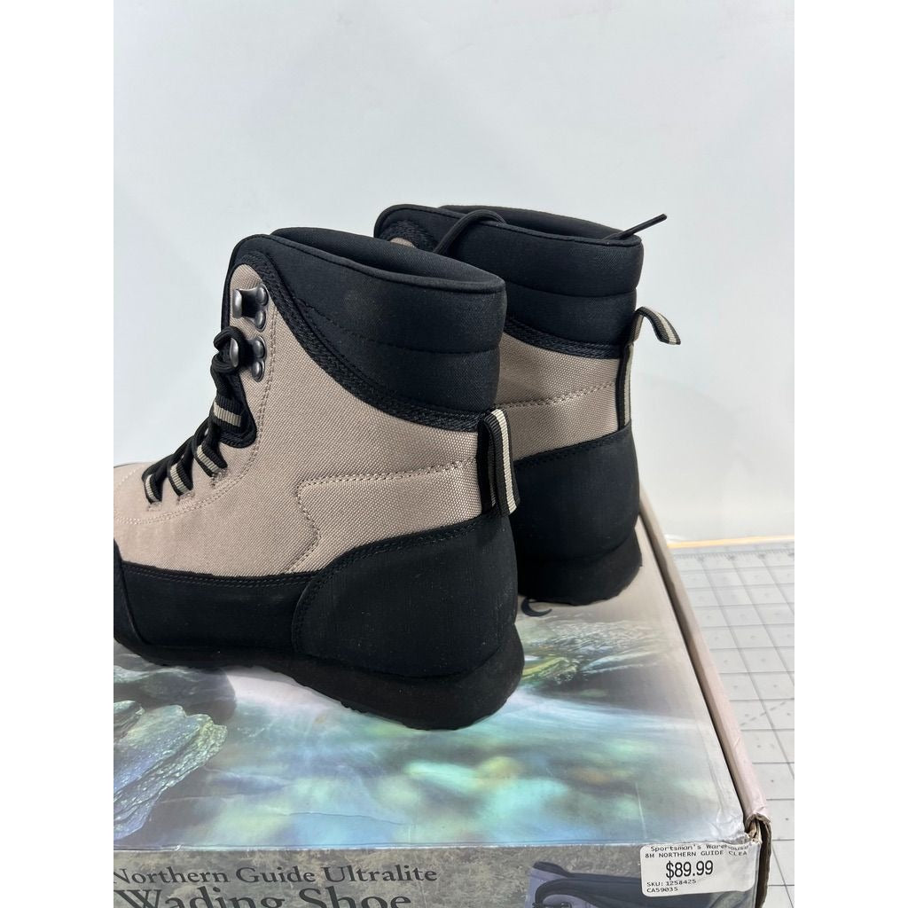 Caddis Northern Guide Ultra Lite Wading Shoes Men’s Size 8 Tan & Black With Box