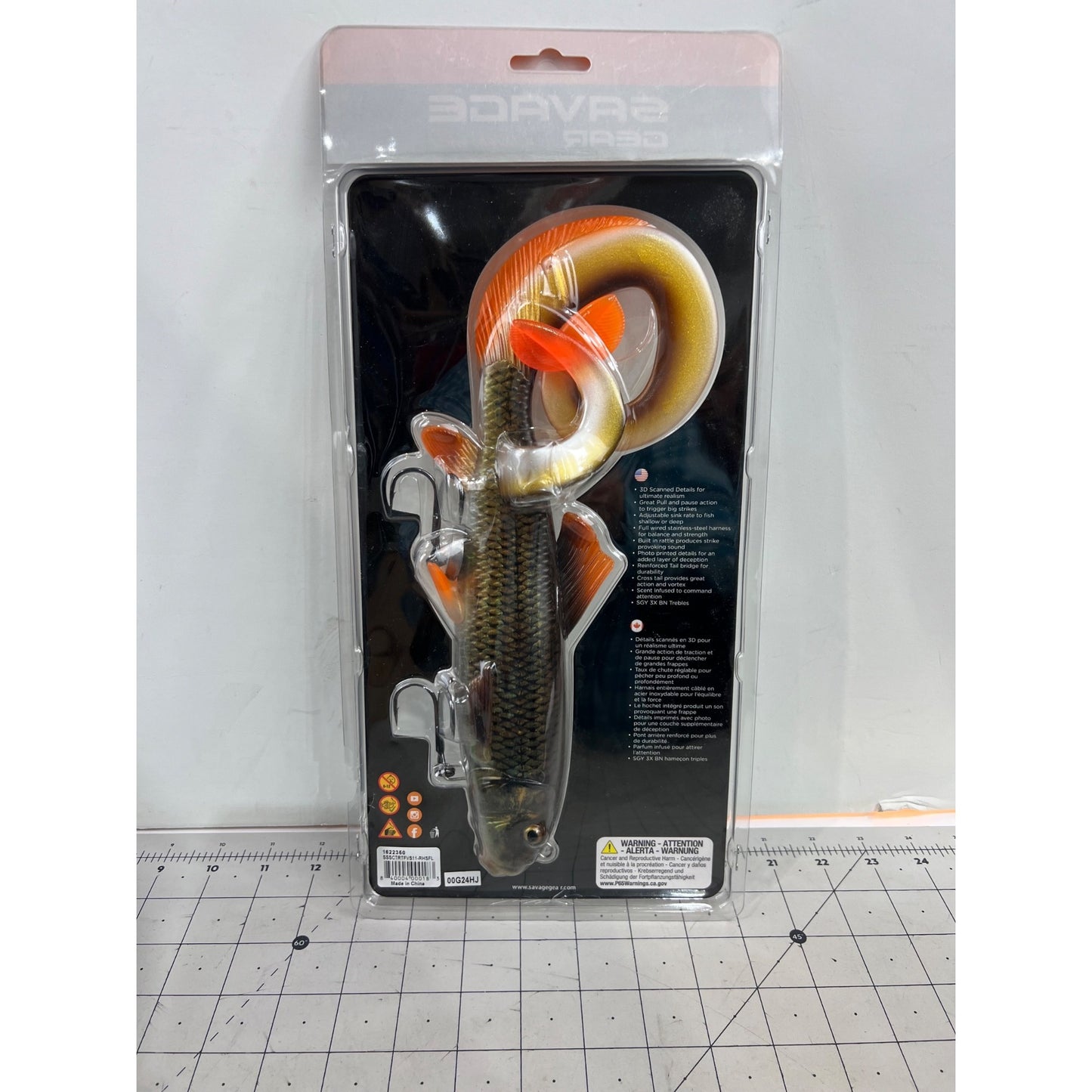Savage Gear 3D Sucker X-Tail Musky Bait - Red Horse Sucker Flash