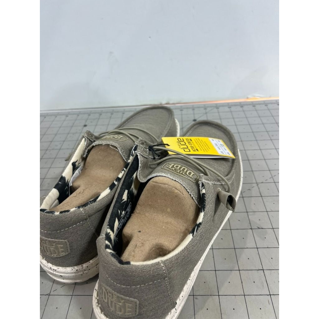 Hey Dude Men's Wally Stretch Casual Shoes Beige Sz. 12 New