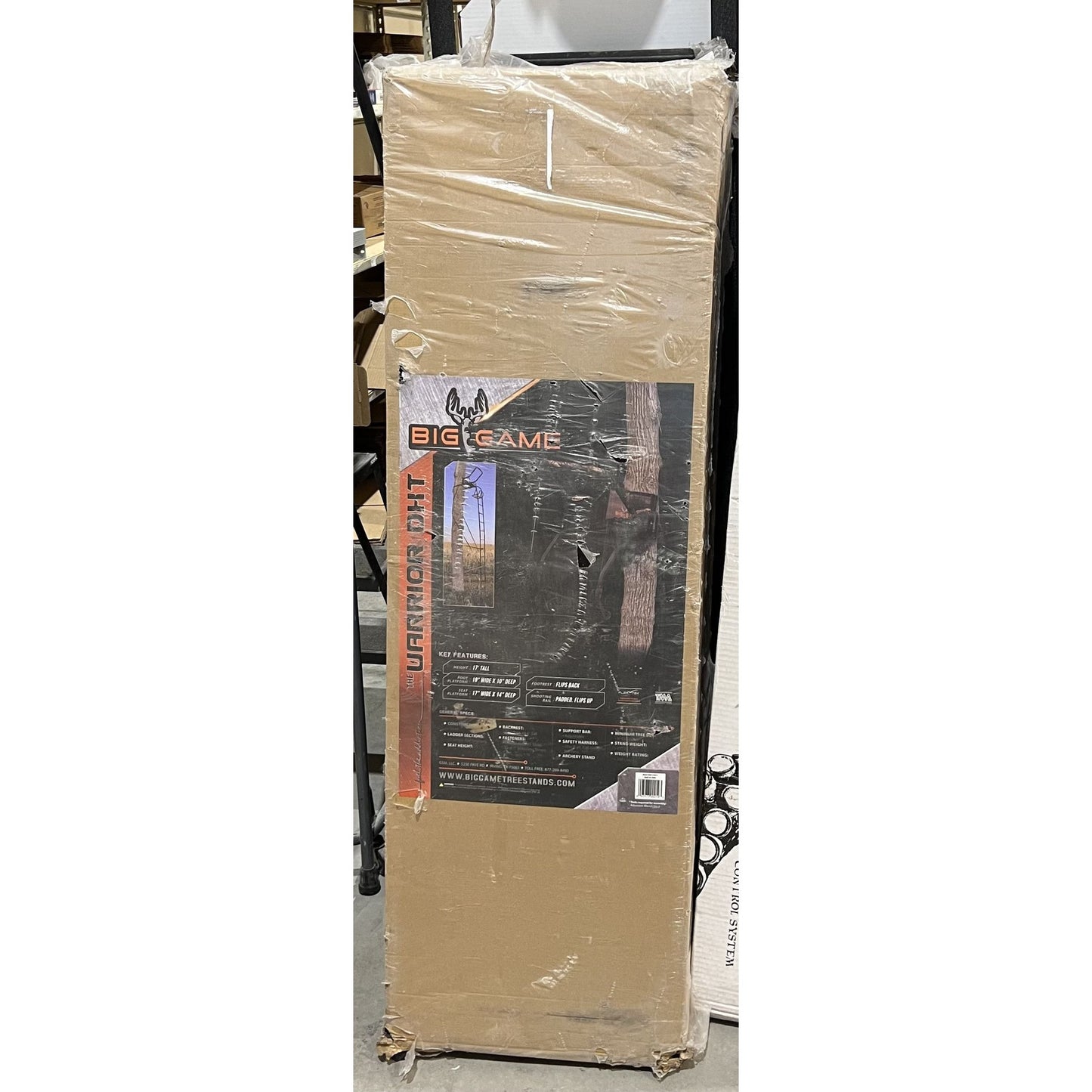 Big Game The Warrior DXT Ladder Stand 17’  Flip-Up Shooting Rail 300 Lb Capacity
