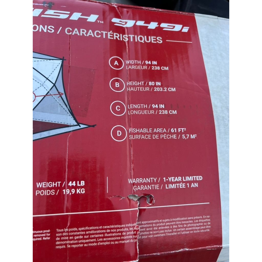 Eskimo Fatfish 949i Insulated Hub Ice Fishing Shelter - Red