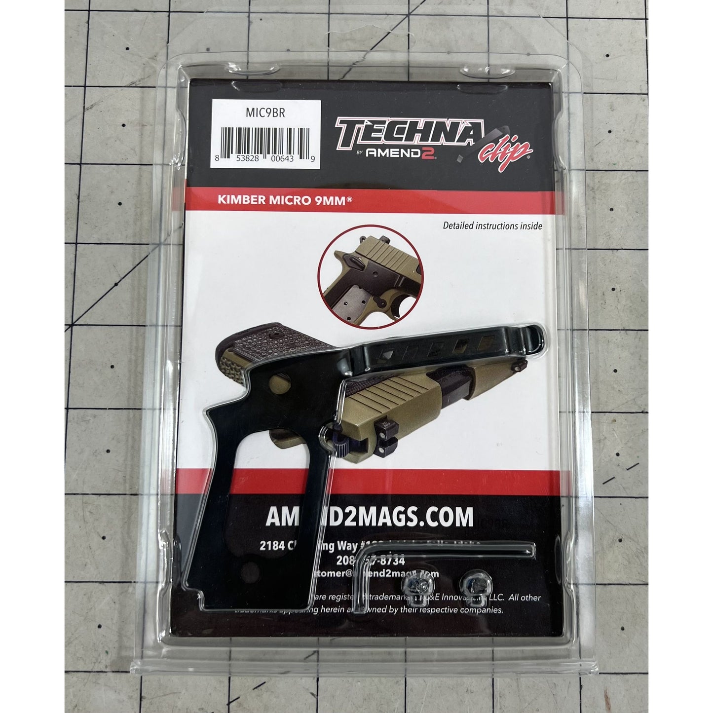 Techna Clip By Amend2 Kimber Micro 9mm Holsterless Carry Clip Kit - MIC9BR