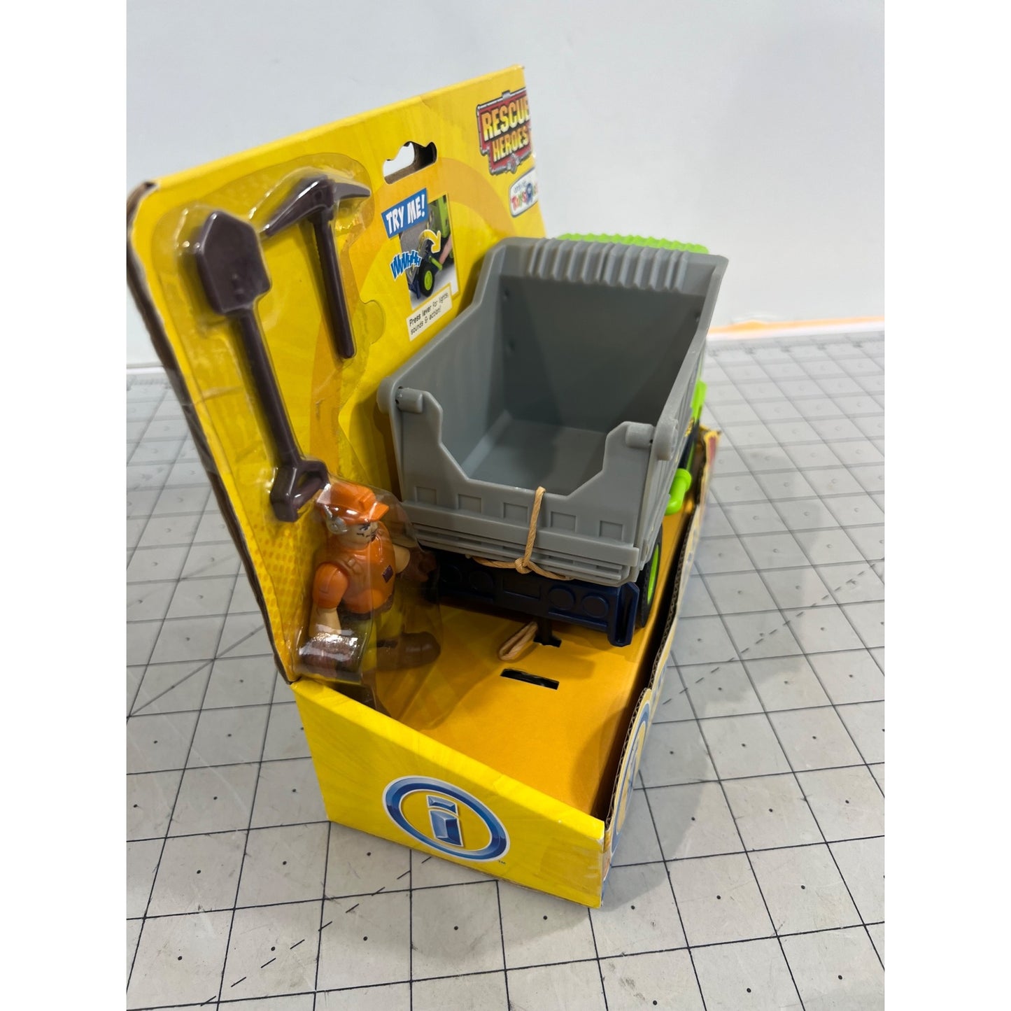 Imaginext Rescue Heroes Rip Rockefeller & Dump Truck Toy With Lights & Sounds New