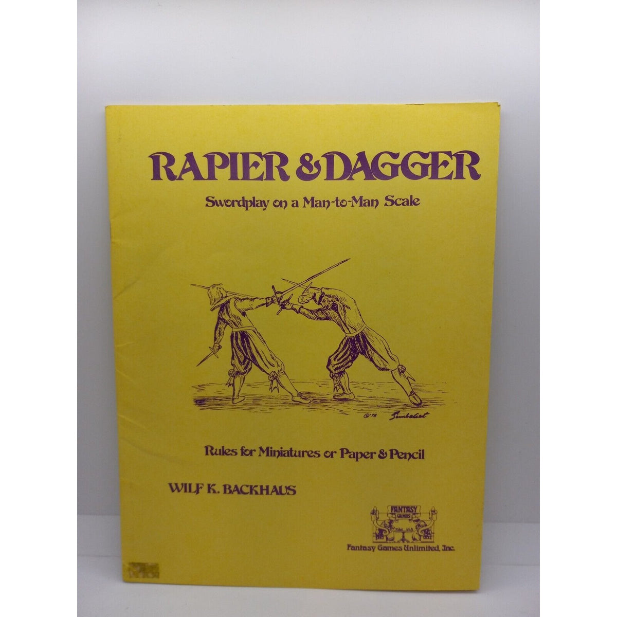 Vintage Rapier & Dagger Swordplay On a Man-toMan Scale Rules for Miniatures FGU