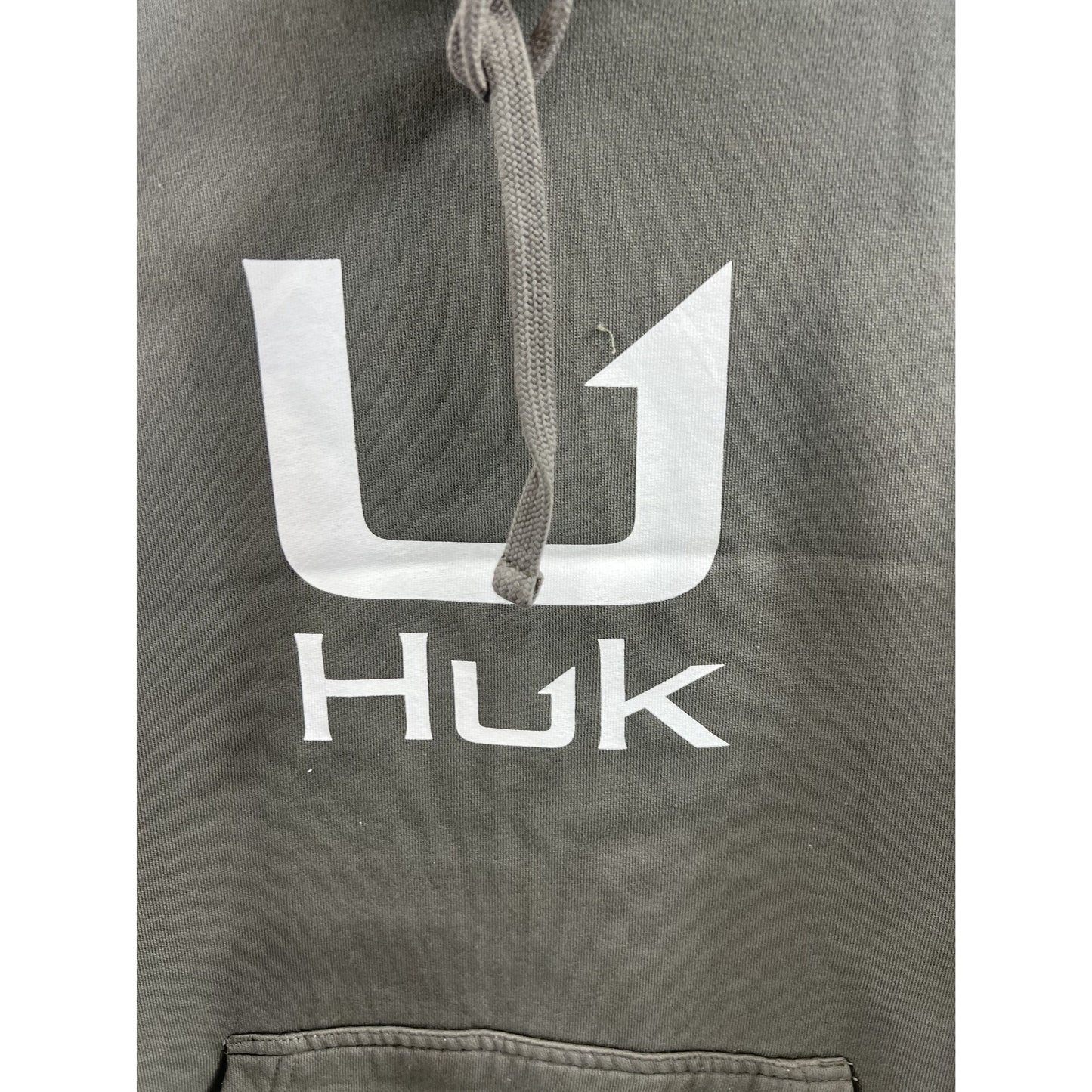 HUK Barb U Cotton Fleece Hoodie Sweatshirt Moss Men’s Sz. M New
