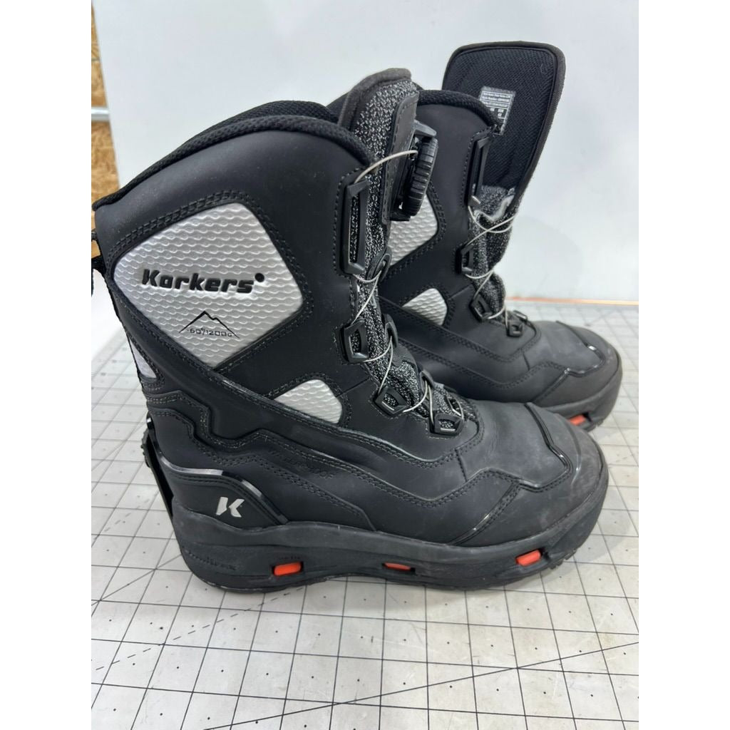 Korkers Polar Vortex 1200 Insulated Winter Boots BOA Lacing System Men’s Sz. 8