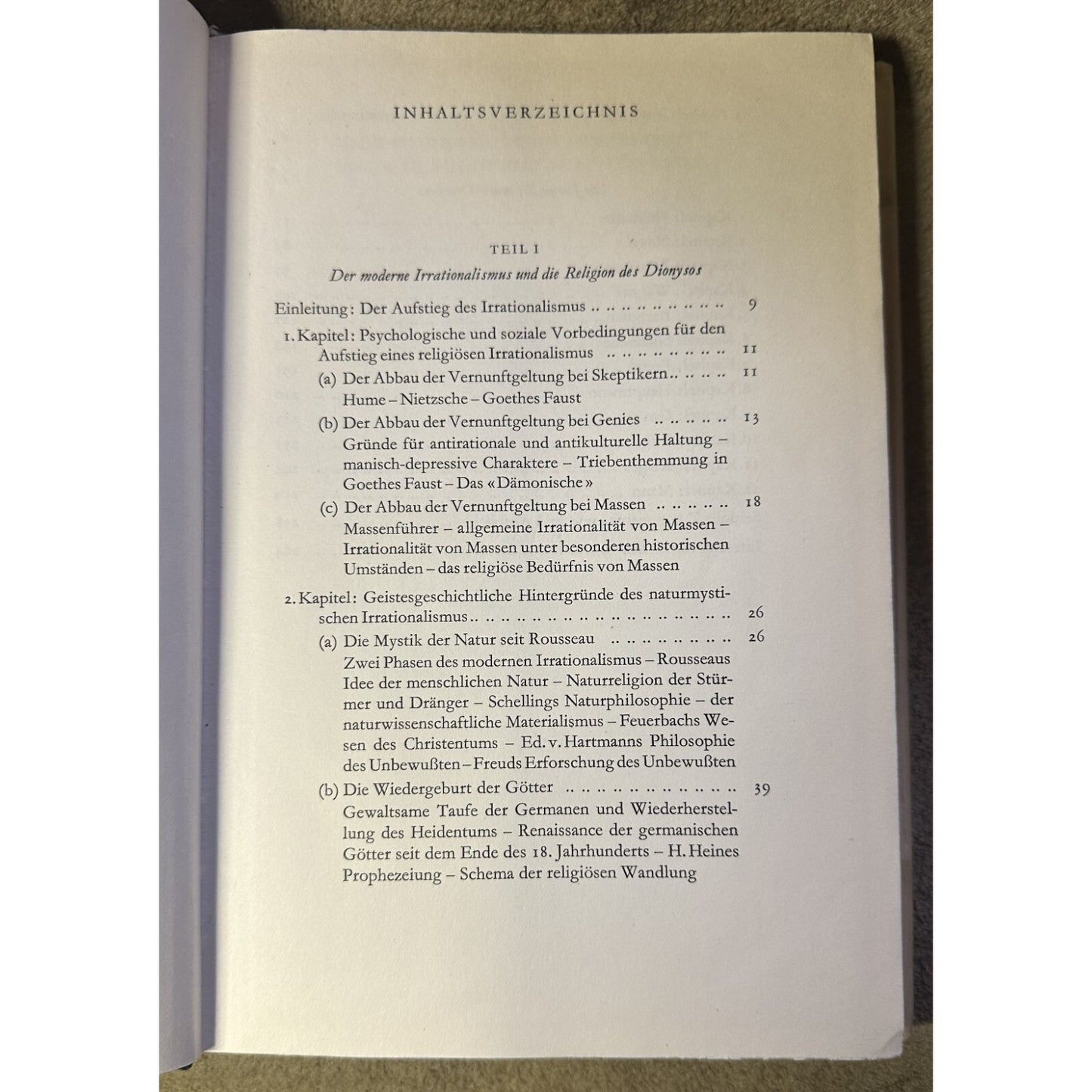 Die Wiederkunft Des Dionysos Book By J.H.W. Rosteutscher 1947