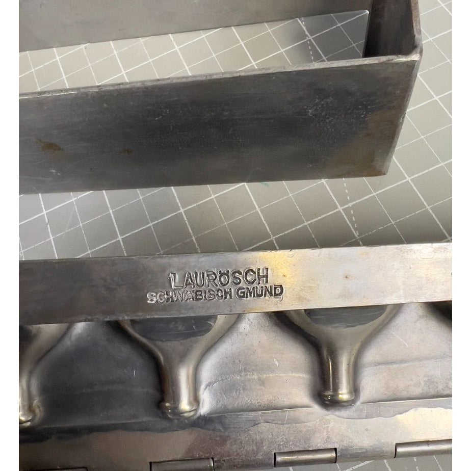 Laurosch Schwabisch GMUND Antique Chocolate Candy Mold 4122 Metal Hinged Design