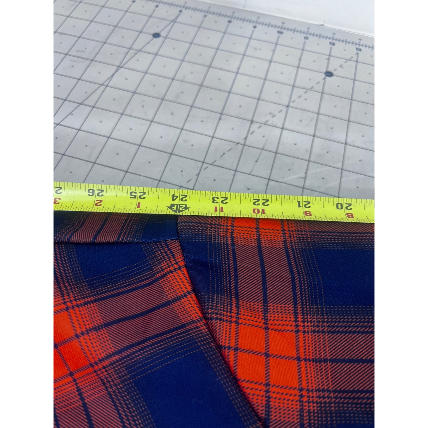 Men's Quilted Flannel Shirt Jacket Plaid Blue & Orange Sz. L Pearl Snap Vintage