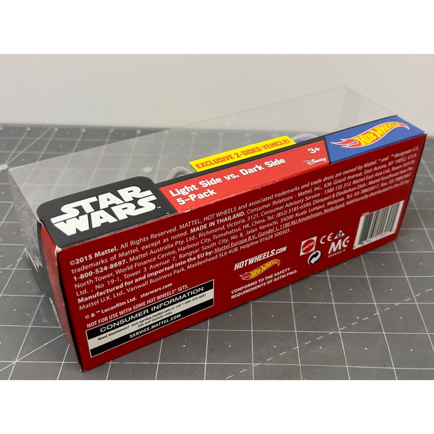 Star Wars Hot Wheels Light Side Vs. Dark Side 5-Pack 2-Sided Vehicle Anakin Obi-Wan Kylo