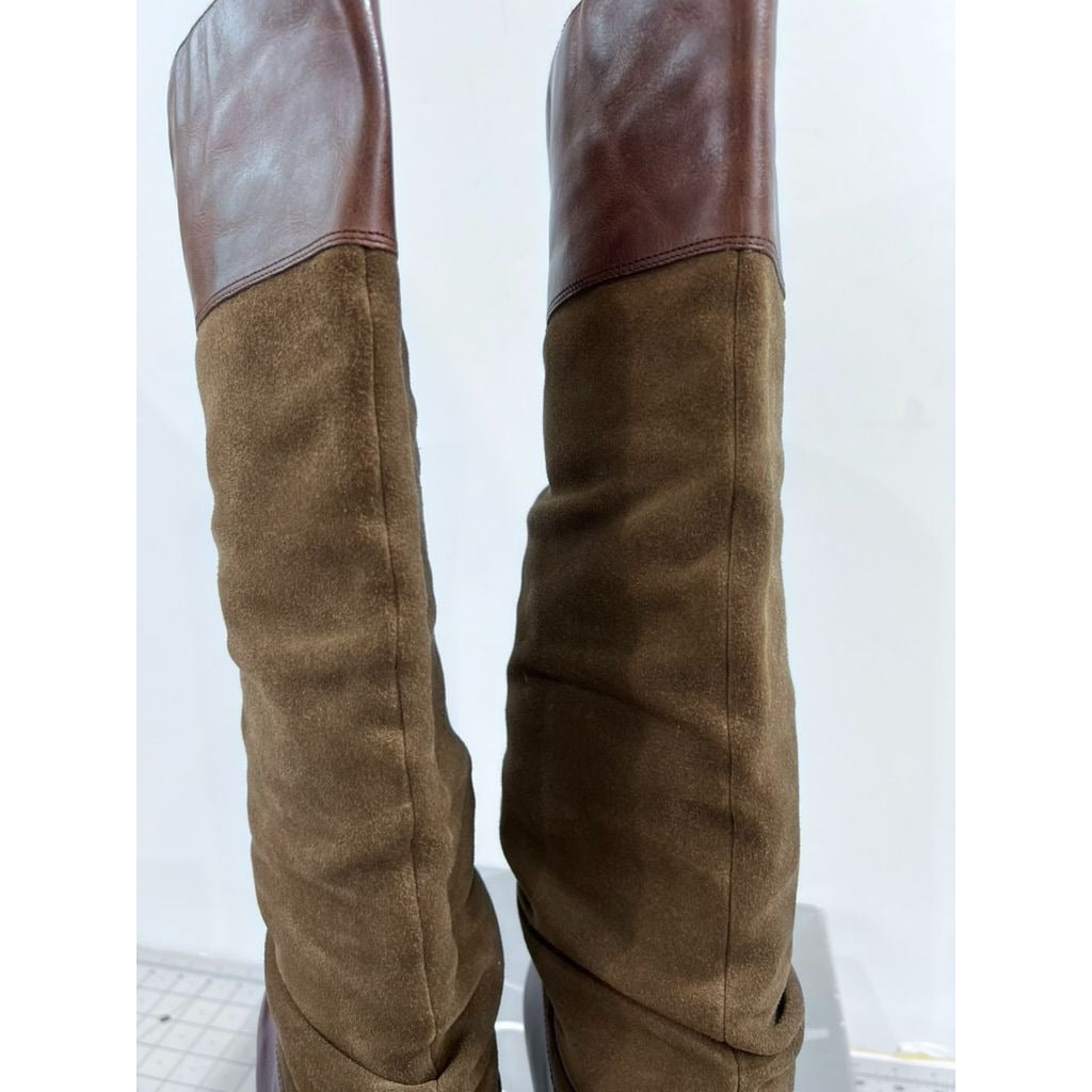 Jessica Simpson JS-Angie Women's 8Sz. Dust Burnished Split Suede Knee-High Boots