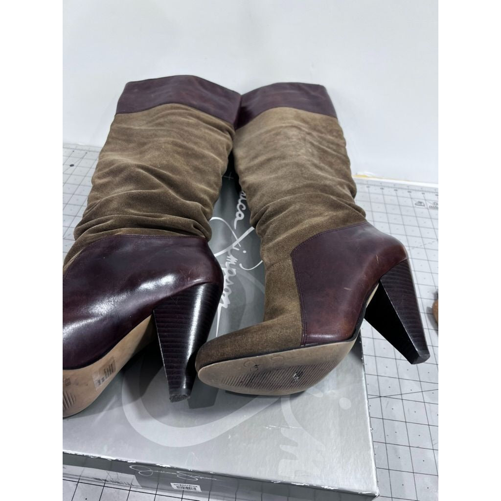 Jessica Simpson JS-Angie Women's 8Sz. Dust Burnished Split Suede Knee-High Boots
