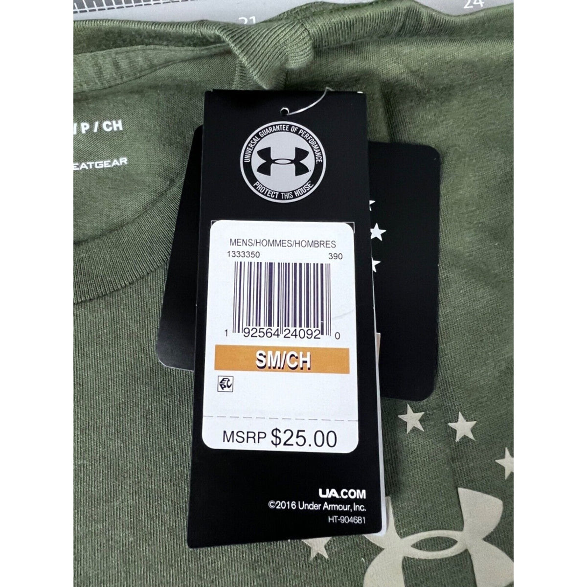 Men's Under Armour Freedom Flag Logo Tactical T-Shirt NEW Size S