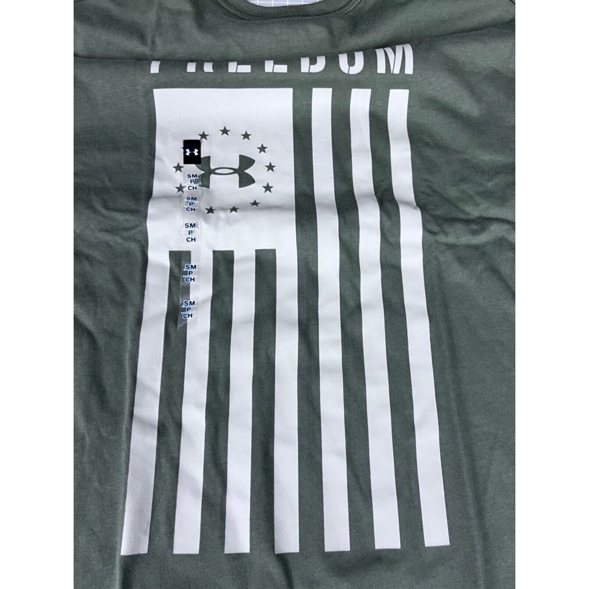 Men's Under Armour Freedom Flag Logo Tactical T-Shirt NEW Size S