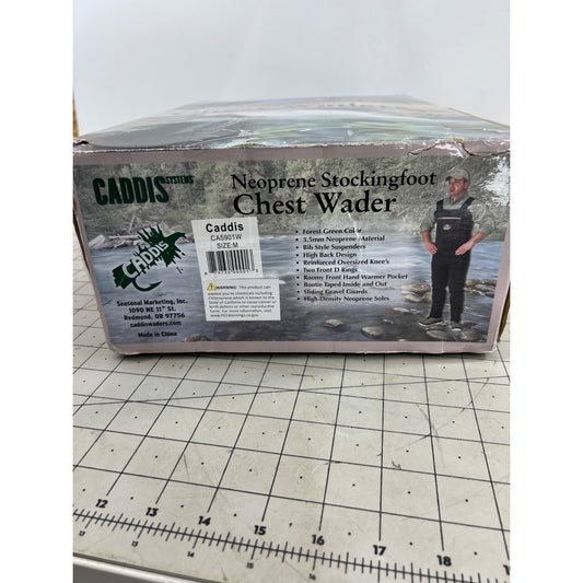 Caddis Neoprene Stockingfoot Chest Wader Men’s Size M Forest Green 3.5mm New