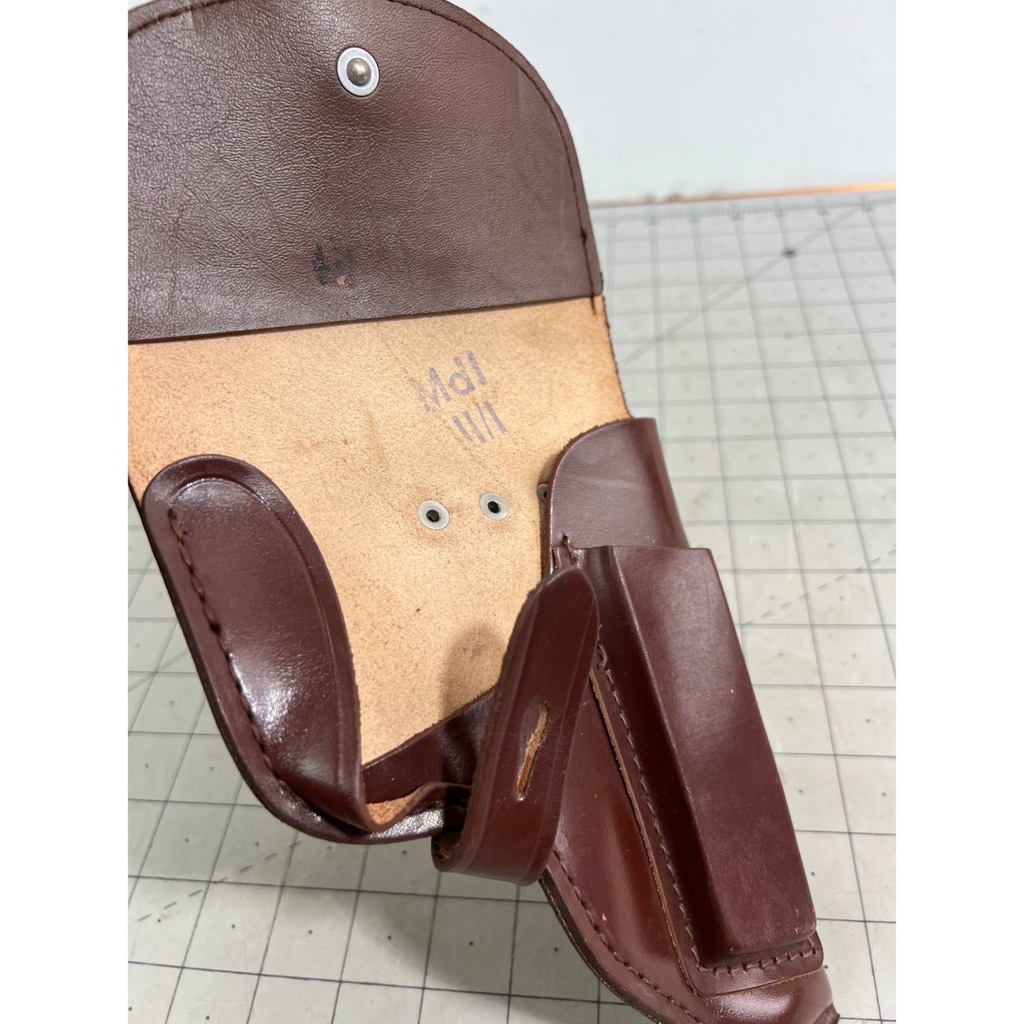 Makarov Brown Leather Holster Vintage Cold War Era Magazine Holder Unissued