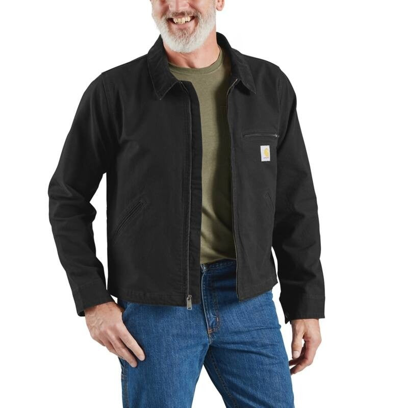 Carhartt Men's Rugged Flex Relaxed Fit Duck Detroit Jacket | Black | 3XL OJ6234