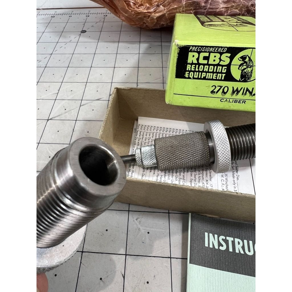 RCBS Reloading Dies .270 Win Caliber Sizer & Seater Set 13501 1960’s Vintage