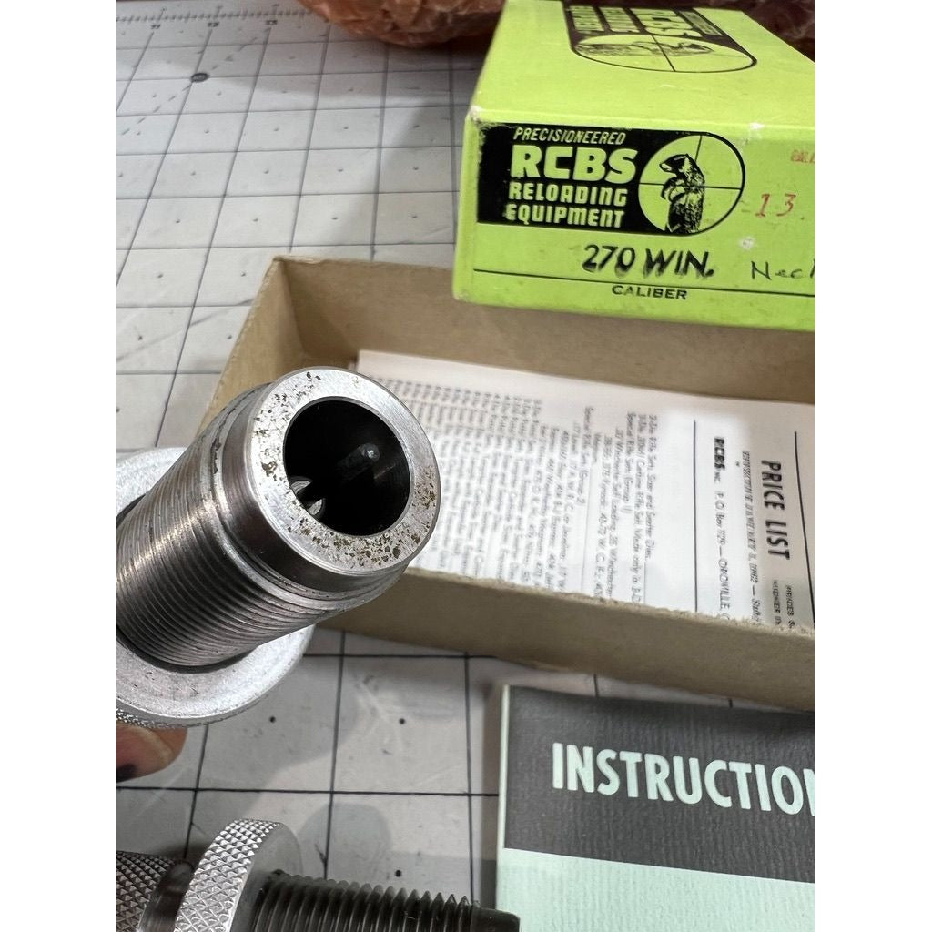 RCBS Reloading Dies .270 Win Caliber Sizer & Seater Set 13501 1960’s Vintage