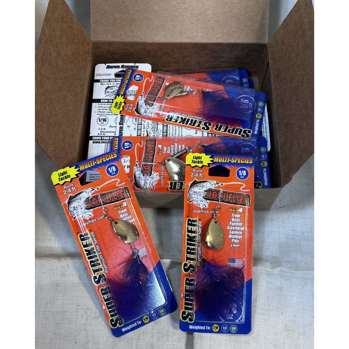 Joes Flies Super Striker Purple Woolly Bugger 1/8 Oz Fishing Lures 12-Pack