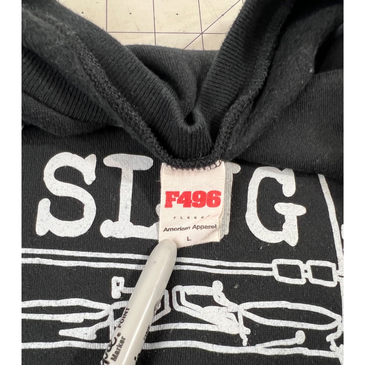 Slug Magazine SLC Utah Black Sweatshirt Typewriter Graphic Am. Apparel Men's L