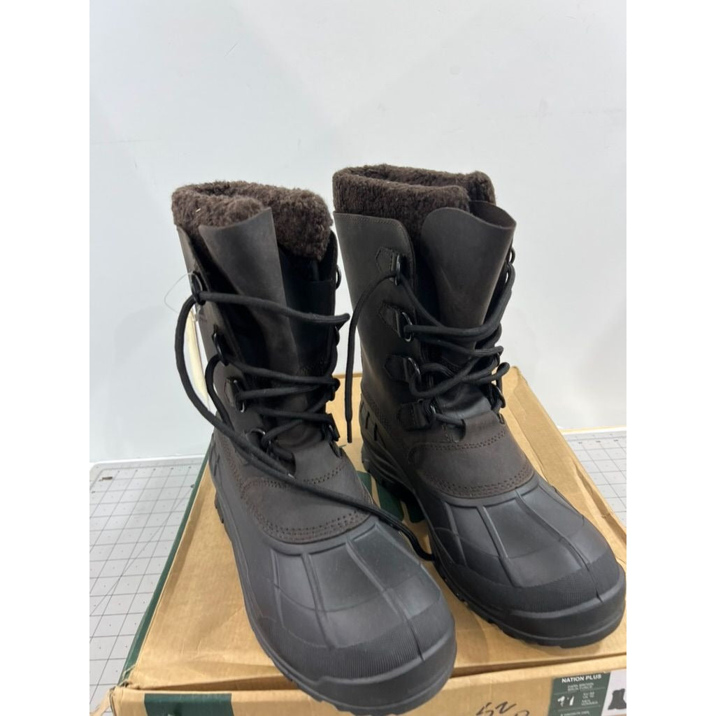 Men's Kamik NationPlus Waterproof Insulated Winter Boots -40  Sz. 10 Brown