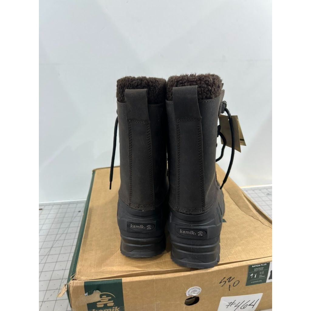 Men's Kamik NationPlus Waterproof Insulated Winter Boots -40  Sz. 10 Brown