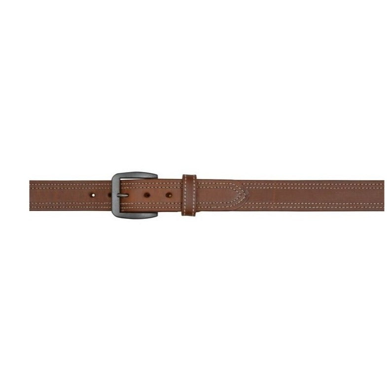 Men’s  Brown Leather 3D Belt Co.  Sz. 46 Genuine Leather USA Metal Buckle New