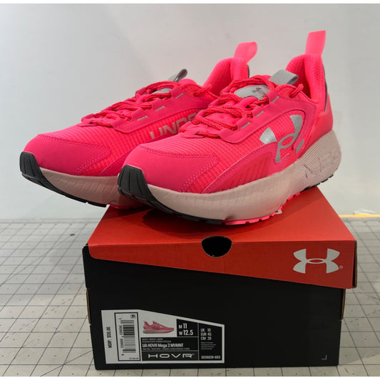 Under Armour Men's HOVR Mega 2 Movement Running Shoes Reflective Pink Sz. 11 New